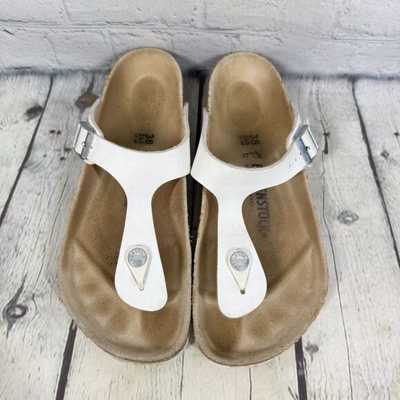 Birkenstock Sandals Women Size 7.5-8 US 38 EU Gizeh Birko Flor T Strap Slide - Picture 8 of 12